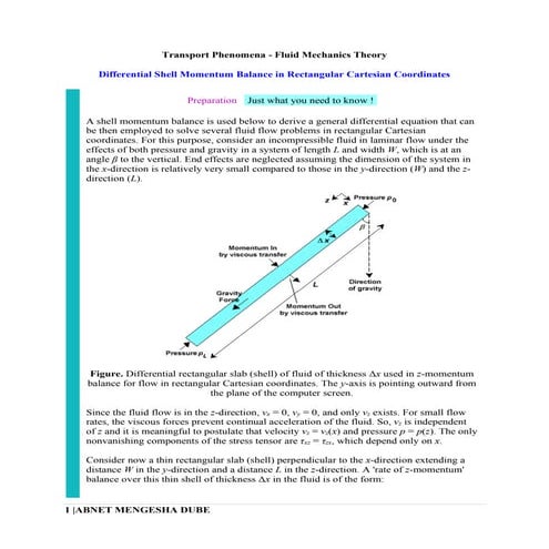 Transport phenomena Solved problems