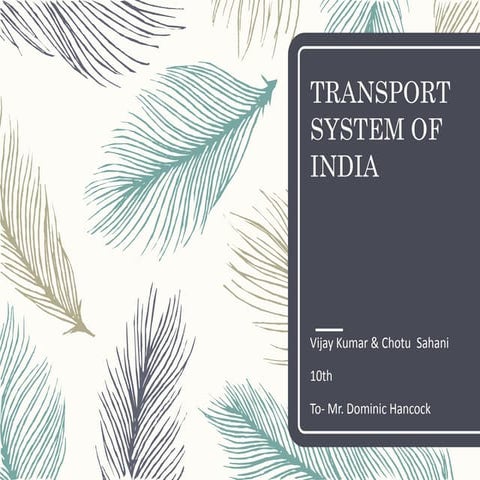 Transport system of india