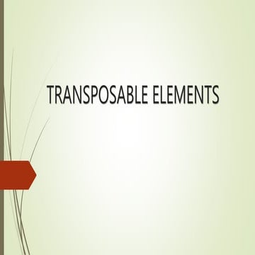 Transposable elements