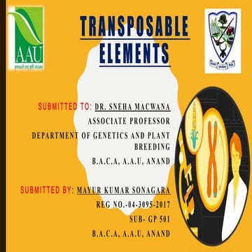 Transposable elements - MAYUR SONAGARA