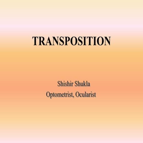 Transposition