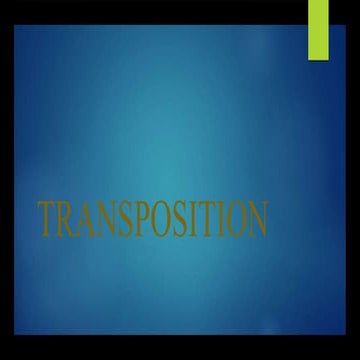Transposition