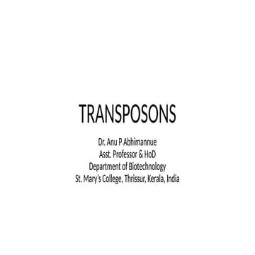 Transposons and Mechanism of Transposition.pptx