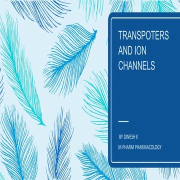 Transpoters and ion channels