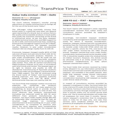 TransPrice Times 16th - 30th June 2017