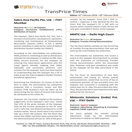 TransPrice Times - 16th - 28th February 2018