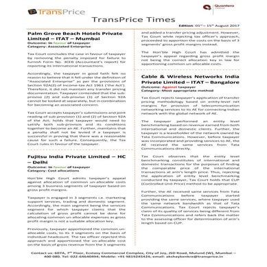 TransPrice Times - 1st - 15th August 2017