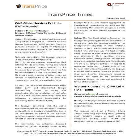 TransPrice Times July - 2018