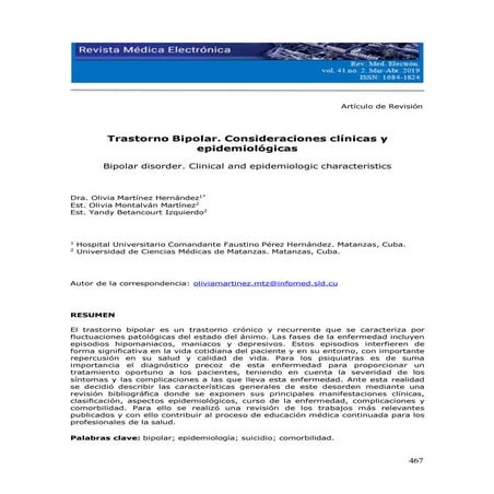 TRANSTORNO BIPOLAR caso de estudio de publlicacion cientifica conclusion y ob...
