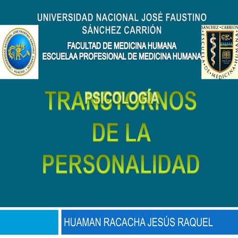 Transtornos de la personalidad