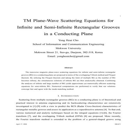 Transverse magnetic plane-wave scattering equations for infinite and semi-inf...