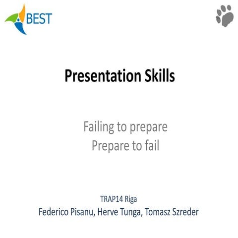 Presentation skills training - BEST Trainers Camp 2011 Riga