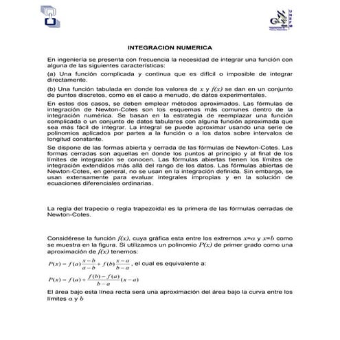 Integracion numerica trapecio