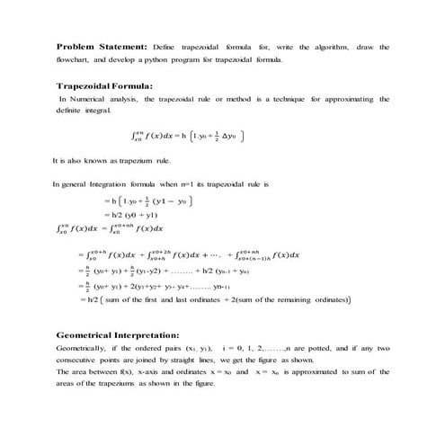Trapezoidal Method IN  Numerical Analysis