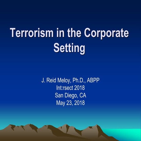 Terrorism in a Corporate Setting