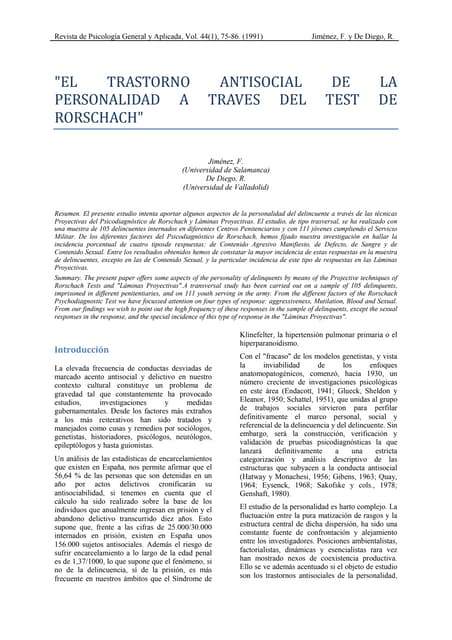 Trastorno antisocial