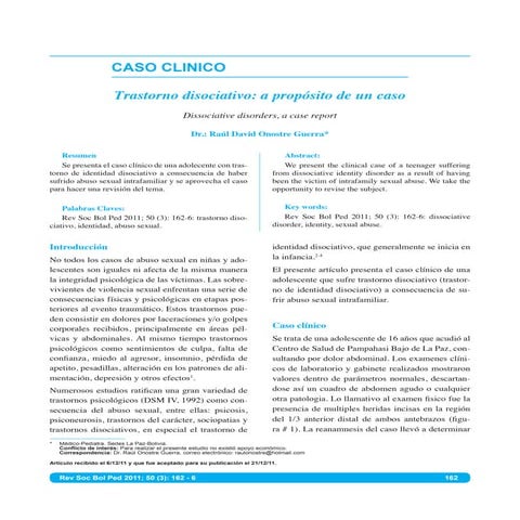 Trastorno disociativo