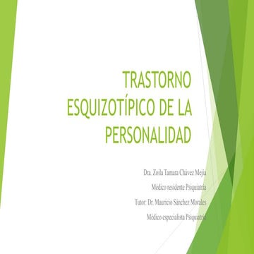Trastorno esquizotípico de la personalidad