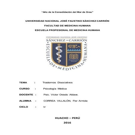 Trastornos disociativos