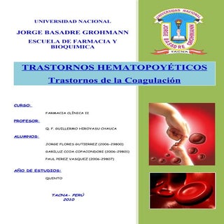 Trastornos de la coagulacion