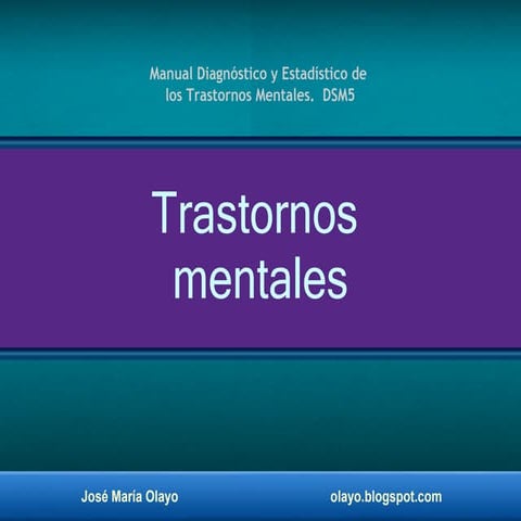 Trastornos mentales. dsm.5