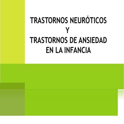 Trastornos neuróticos
