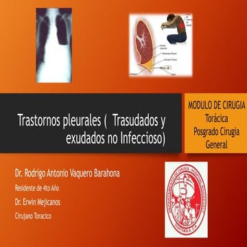 Trastornos pleurales (  Trasudados y exudados no Infeccioso.pptx