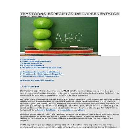 Trastorns específics de l