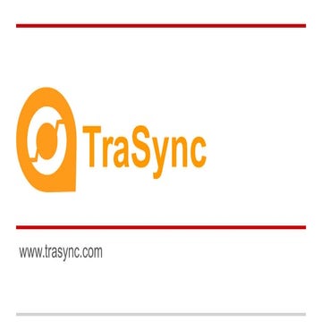 TraSync Pitch