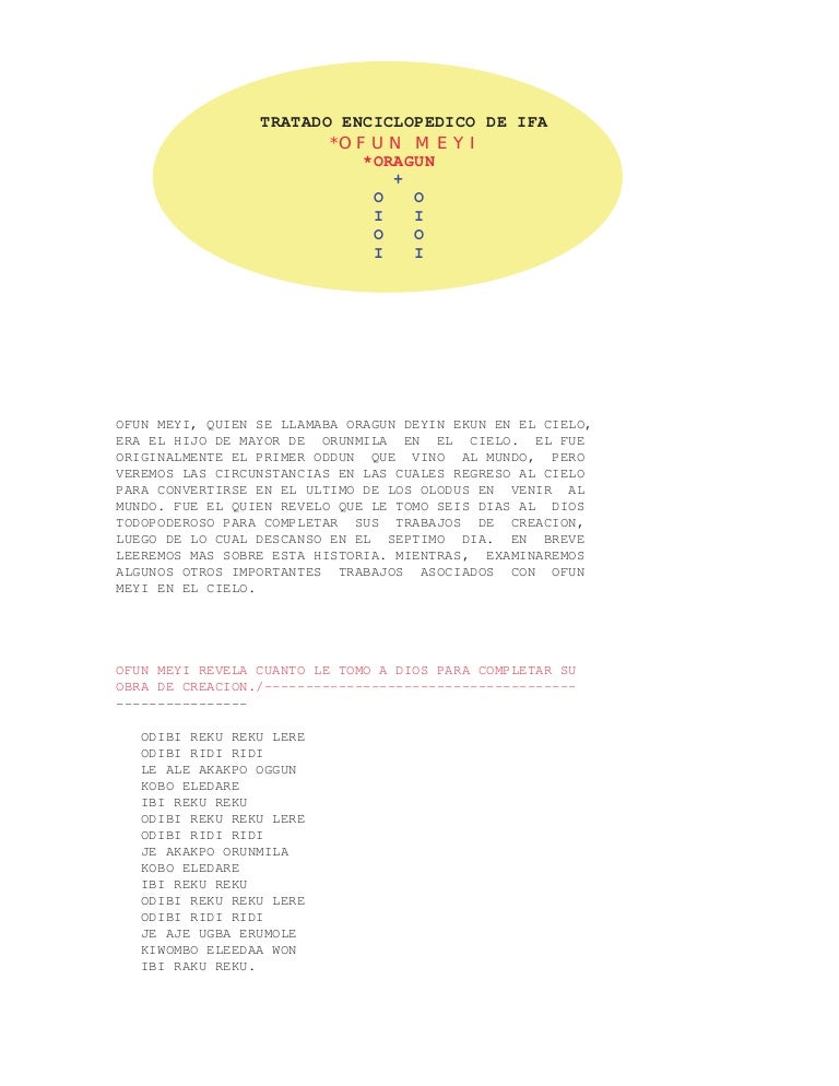 Ofun Meyi Dice Ifa Book Ymmn Vaocmeit Site