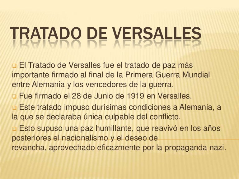 Tratado de versalles Tratado de versalles