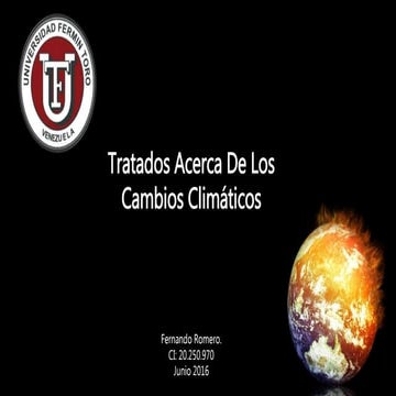Tratados acerca del cambio climatico. fernando romero
