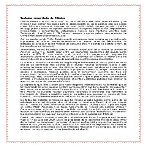 Tratados comerciales de méxico