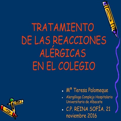Tratam alergia alimentos  colegios.