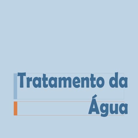 Tratamento da água