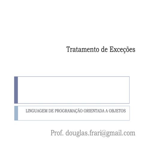 Tratamento de exceções