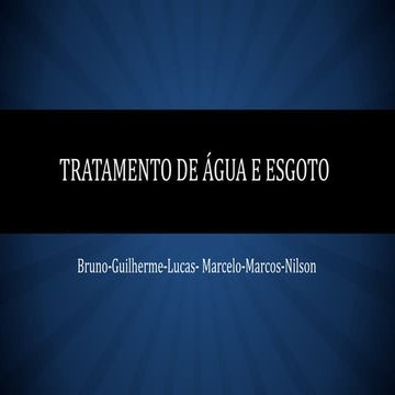Tratamento de água e esgoto