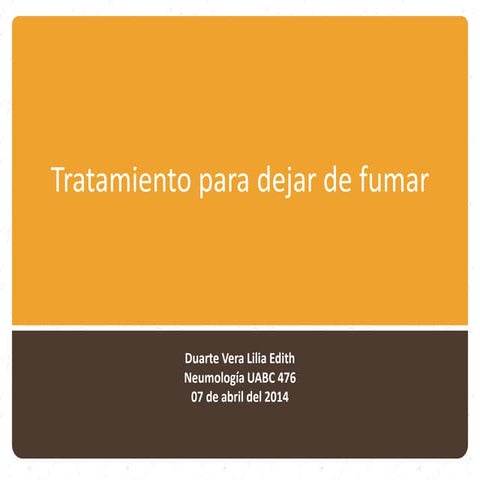 Tratamiento para dejar de fumar