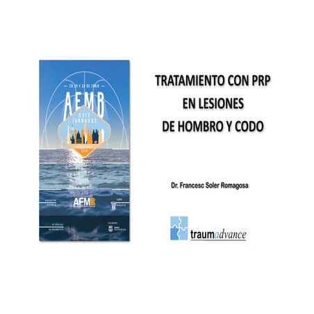 Tratamiento con PRP en lesiones de hombro y codo