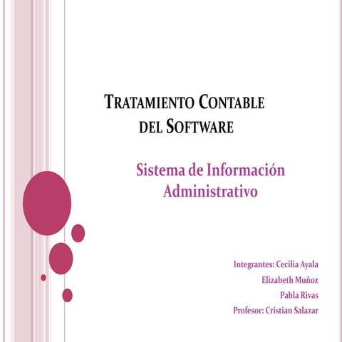 Tratamiento Contable Software, bajo IFRS