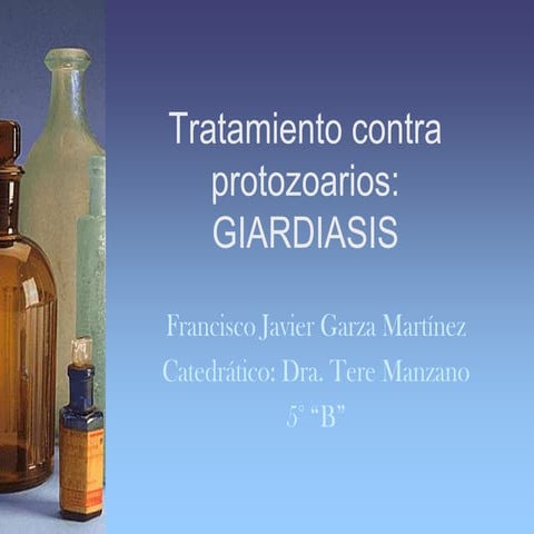 Tratamiento contra protozoarios giardiasis