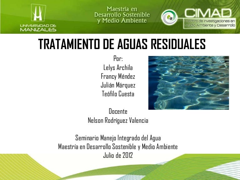 Tratamiento De Aguas Residuales