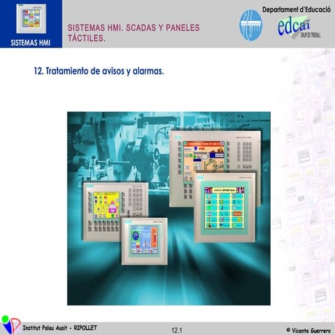 Manejo de avisos y alarmas en HMI
