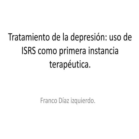 Tratamiento de la depresión