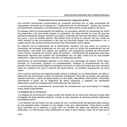 Tratamiento de la informacion segundo grado