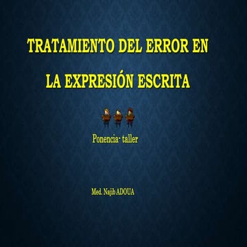 Tratamiento del error en la escritura