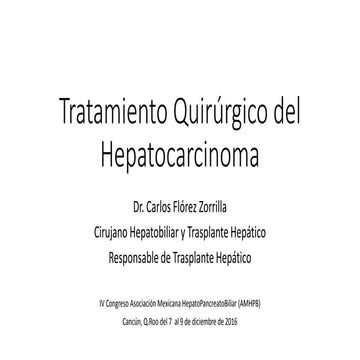 Tratamiento del hepatocarcinoma | PPTX
