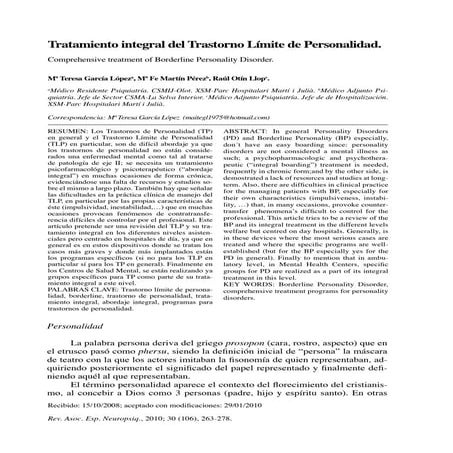 Tratamiento de transtorno limite