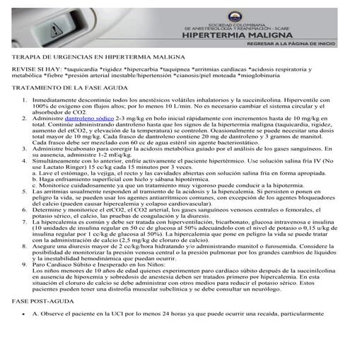 Tratamiento Hipertermia Maligna