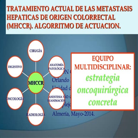Tratamiento metástasis hepáticas. Dr Orlado Fuentes